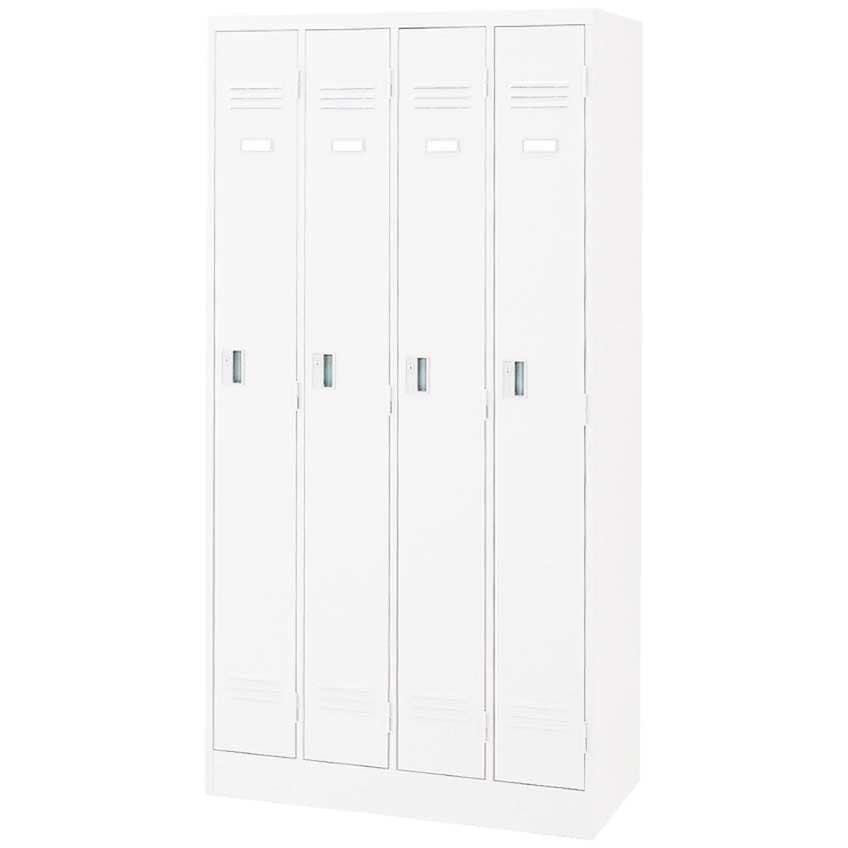 HDJ-0941SSN-W9 J型ロッカー＜配送時組立サービス付＞ イトーキ 組立・設置・取付 4人用 W9/ホワイト色 シリンダー錠   HDJ-0941SSN-W9 42,887円