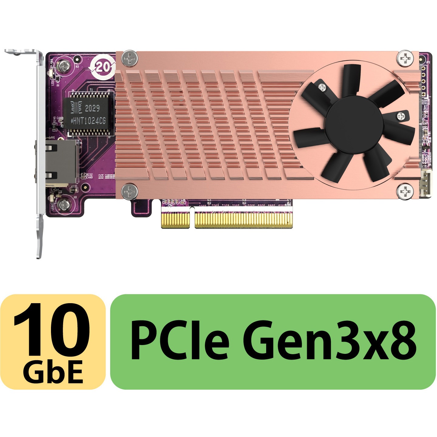 QM2-2P10G1TB QNAP 拡張カード 10GbE 1ポート M.2 PCIe SSD×2 単体