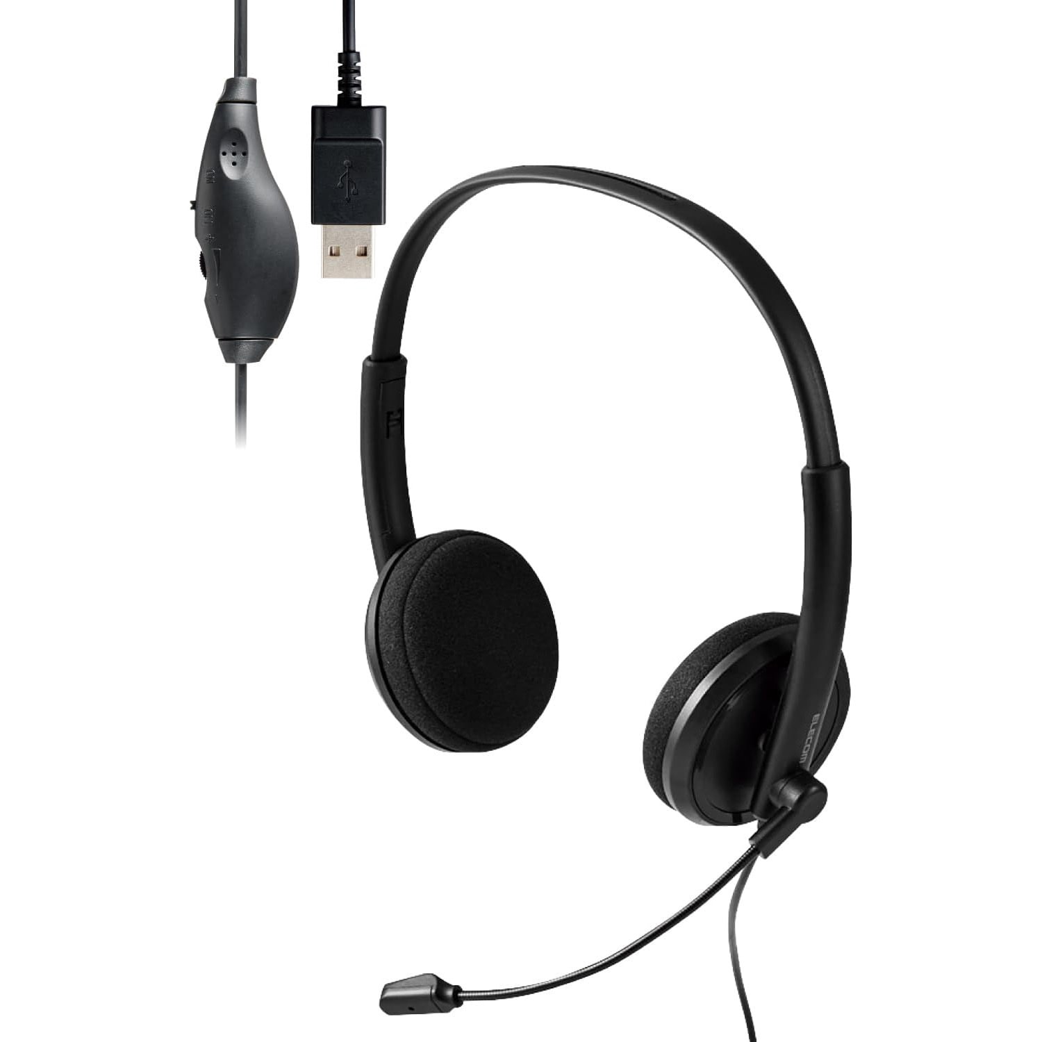 HS-HP06SUBK ヘッドホン ヘッドセット マイク付き 有線 USB接続