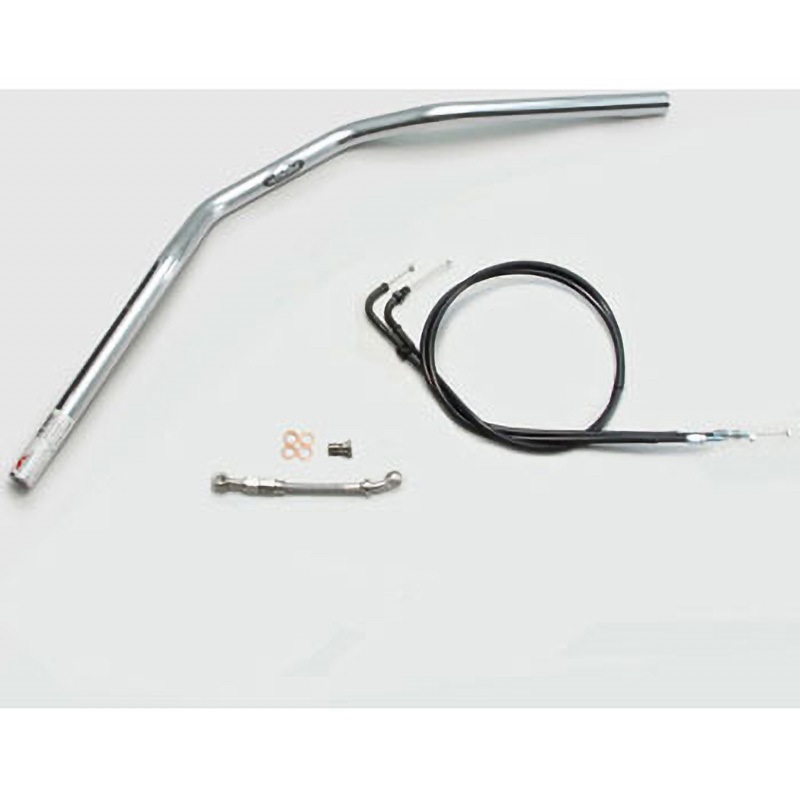 H031-042C スーパーバイクLOW ハンドルSET ハリケーン クロームメッキ色