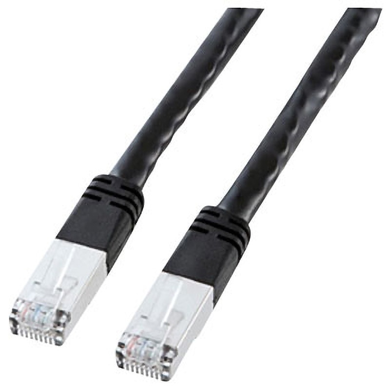 KB-T6POE-15BK PoE CAT6LANケーブル サンワサプライ 〇コネクタ より線(撚線) 爪折れ防止:〇 15m 導体サイズ22AWG[mm<sup>2</sup>] 1本 KB-T6POE-15BK