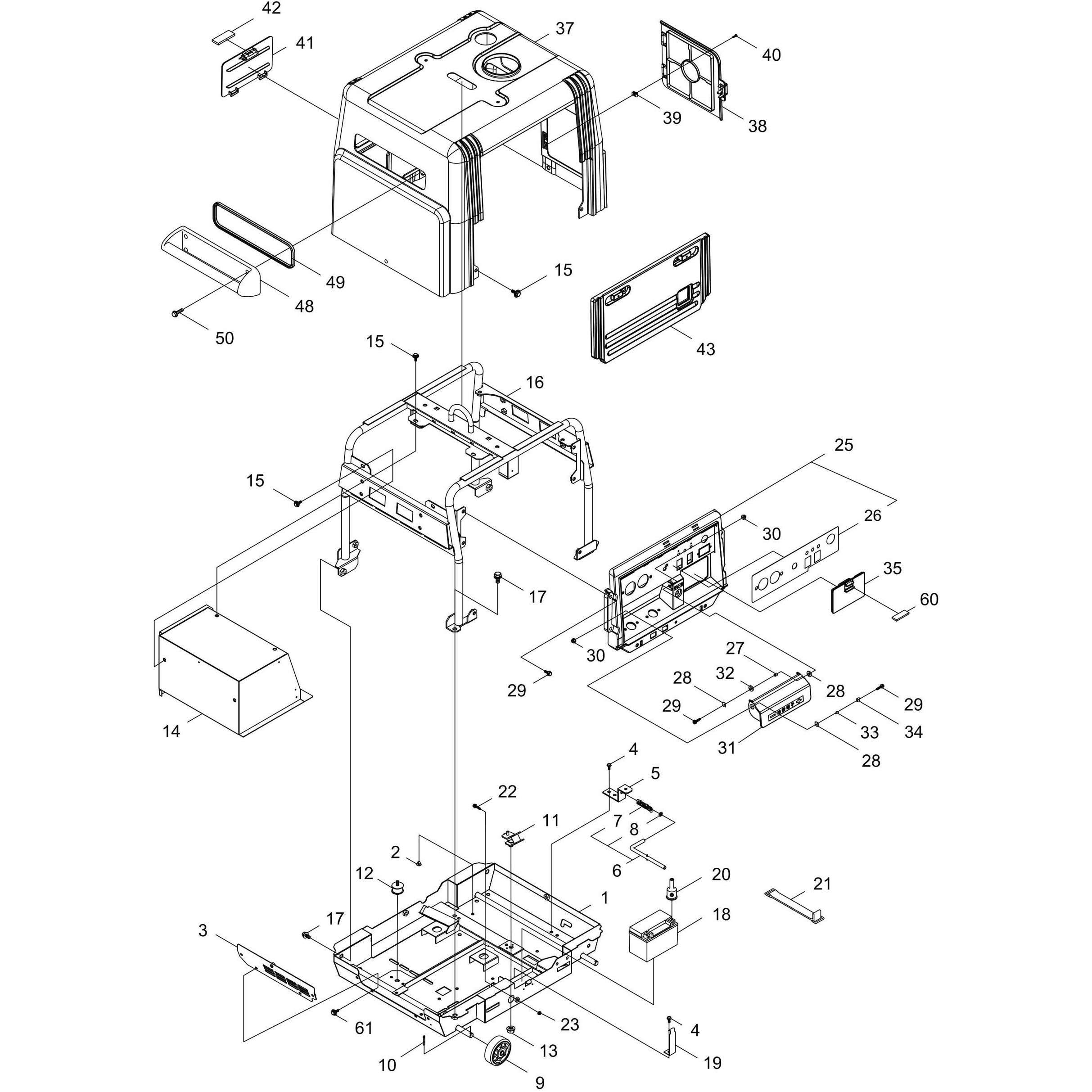 新ダイワ 溶接機 パーツ ベース・カバー部品EGW2800MI 新ダイワ エンジン溶接機 【通販モノタロウ】