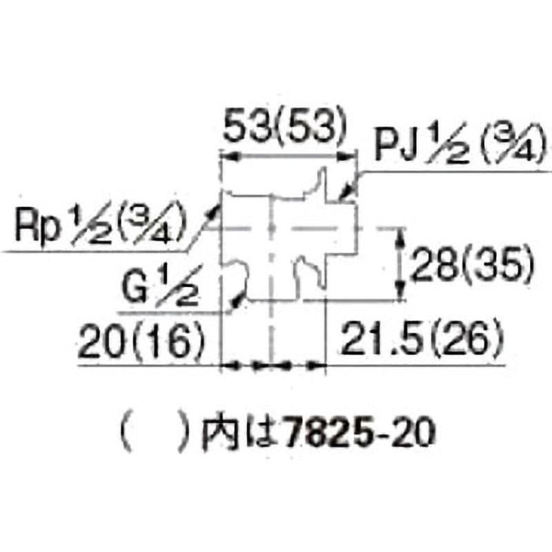 7825-13 分岐ソケット カクダイ 呼び13 7825-13 【通販モノタロウ】