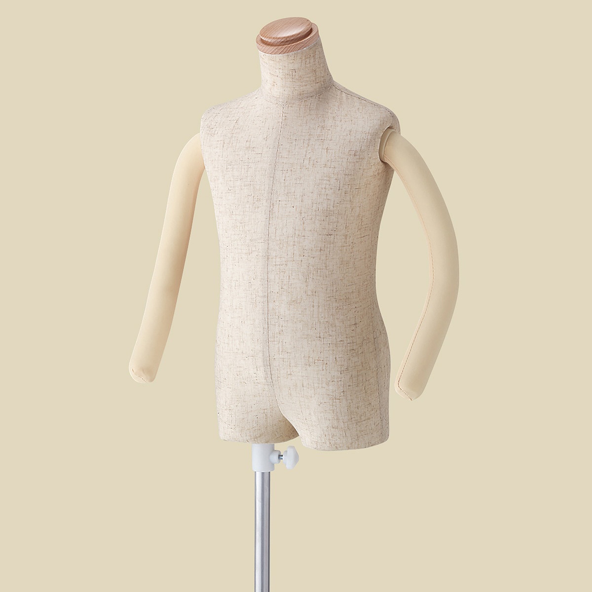 キッズ　子供 半身 腕付き トルソー 幼児　アイボリー マネキン 土台付 キッズ 子供 半身 腕付き トルソー 幼児 アイボリー マネキン 土台付