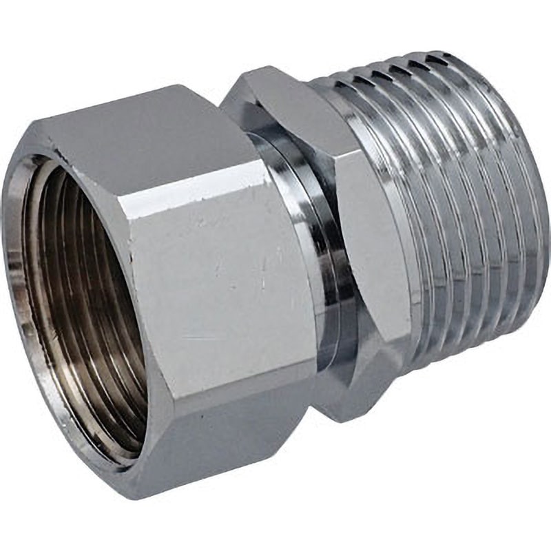 6427M-20×20 バルブアダプター(クローム) カクダイ ストレート 黄銅