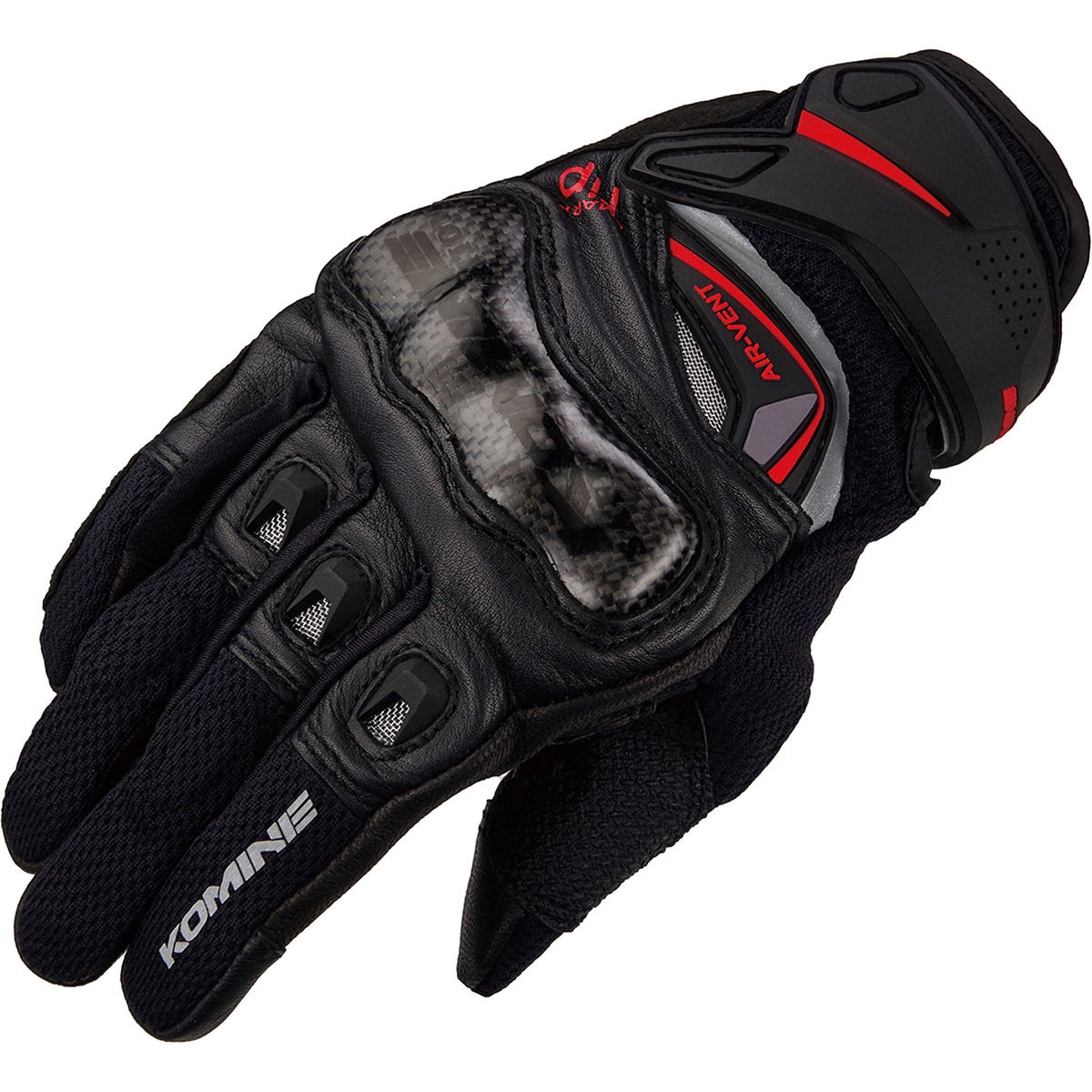 06-224/BK/3XL GK-224 Carbon Protect Leather Mesh-Gloves 1双 コミネ