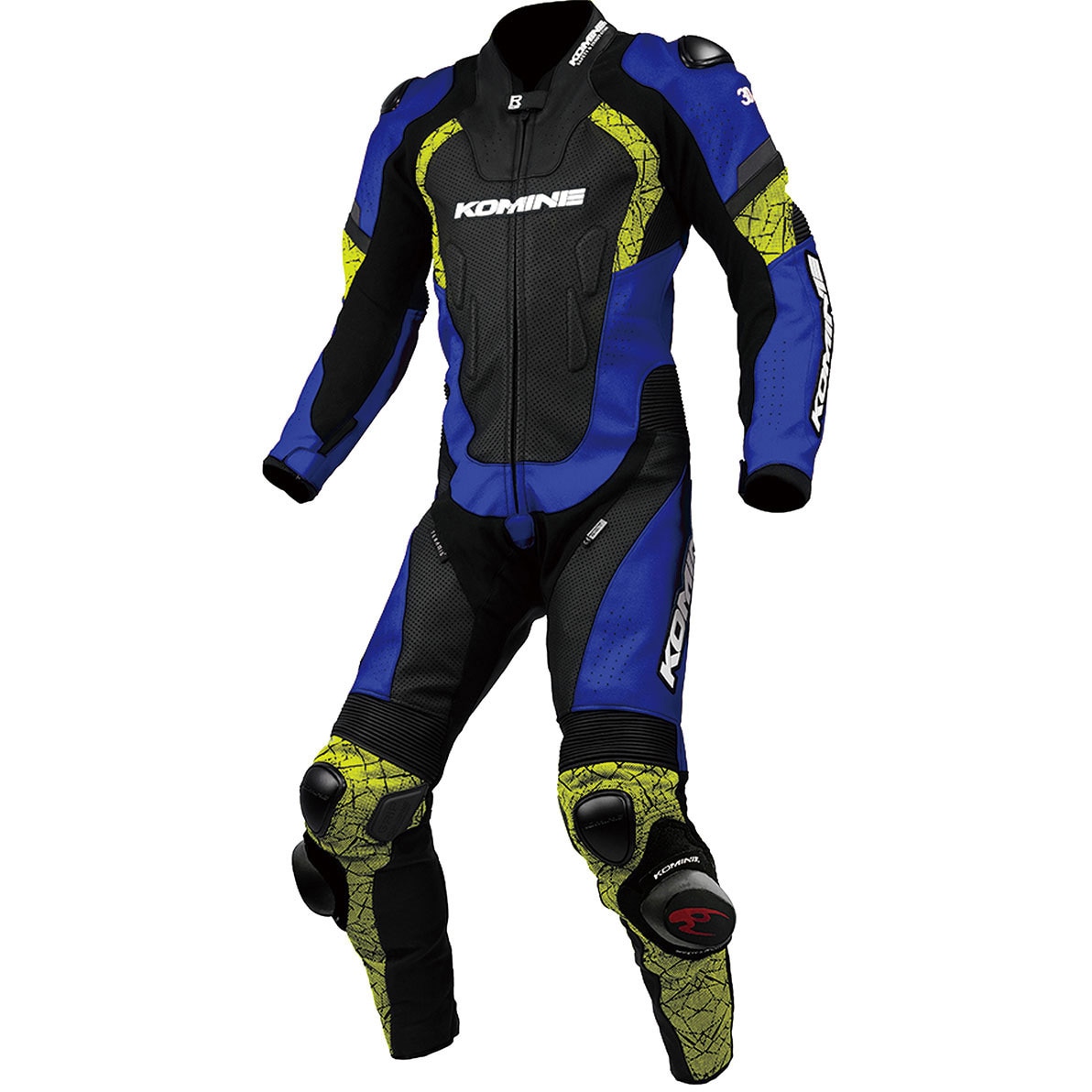 02-052/BL/N/3XL S-52 Racing Leather Suit コミネ 色Blue/Neon サイズ3XL - 【通販モノタロウ】