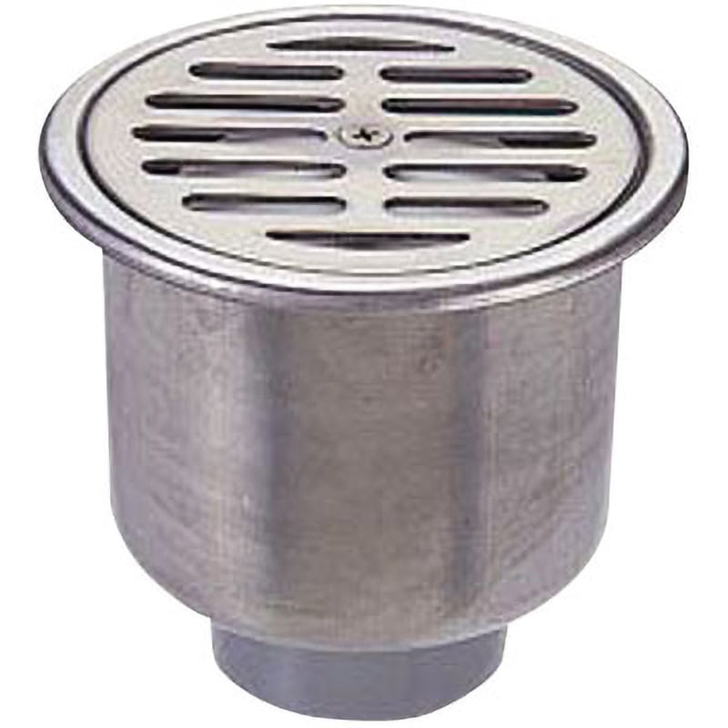 4224-100×50 VP・VU兼用ステンレスワントラップ(深型) カクダイ 呼び100×50