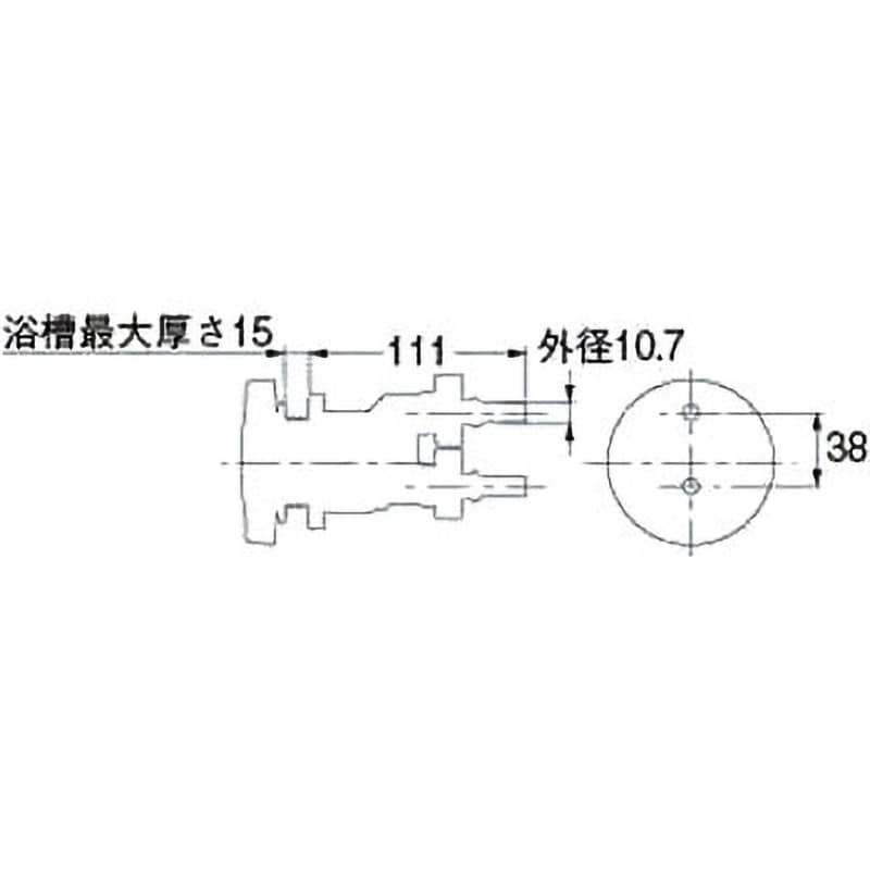 415-018 一口循環金具(ペア耐熱管用) 10Aシリーズ 1個 カクダイ 【通販モノタロウ】