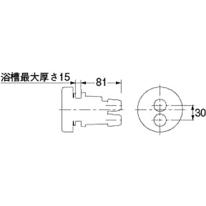 カクダイ 一口循環金具 ワンロック式 10A 415-104 カクダイ 一口循環金具 ワンロック式・S・L兼用 10A カクダイ品番416-003-50・416-002用 415-207