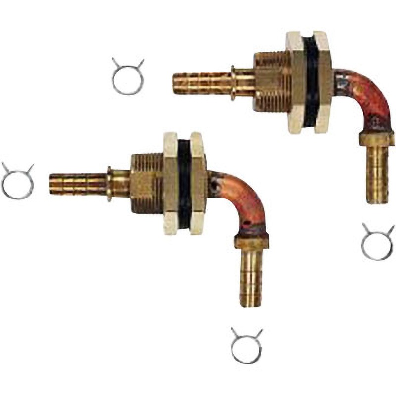 416-451 ユニットバス貫通金具(ペア耐熱管用) 10Aシリーズ カクダイ 1袋(2セット) 416-451