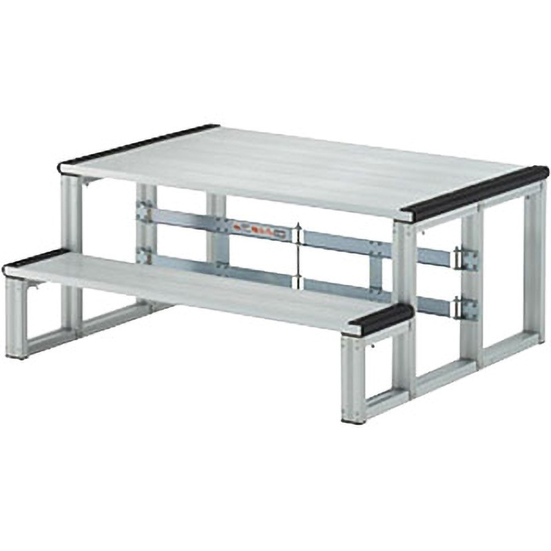 AL-CS 折りたたみ式アルミ製朝礼台 ALシリーズ パックス工業 サイズS幅950mm奥行600mm高さ400mm  AL-CS 65,890円