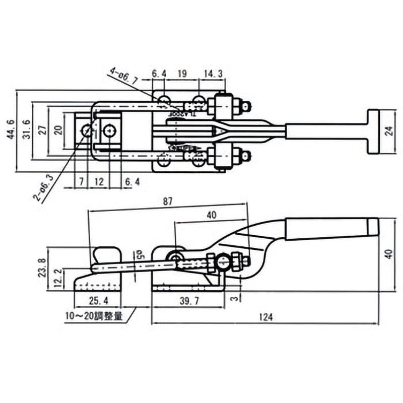 TLA200F 引き止め専用型トグルクランプ 1個 スーパーツール TLA200F 引き止め専用型トグルクランプ 1個 スーパーツール