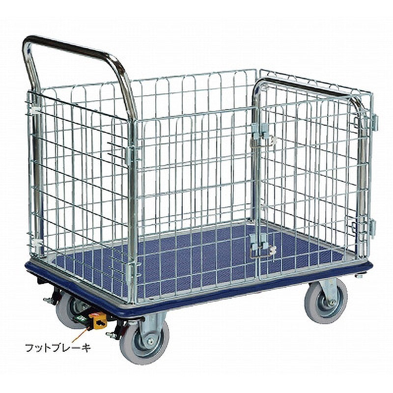 nkさん専用 NK307K-SH-ST 観音扉型金網台車/SHタイプ/フットブレーキ付き仕様