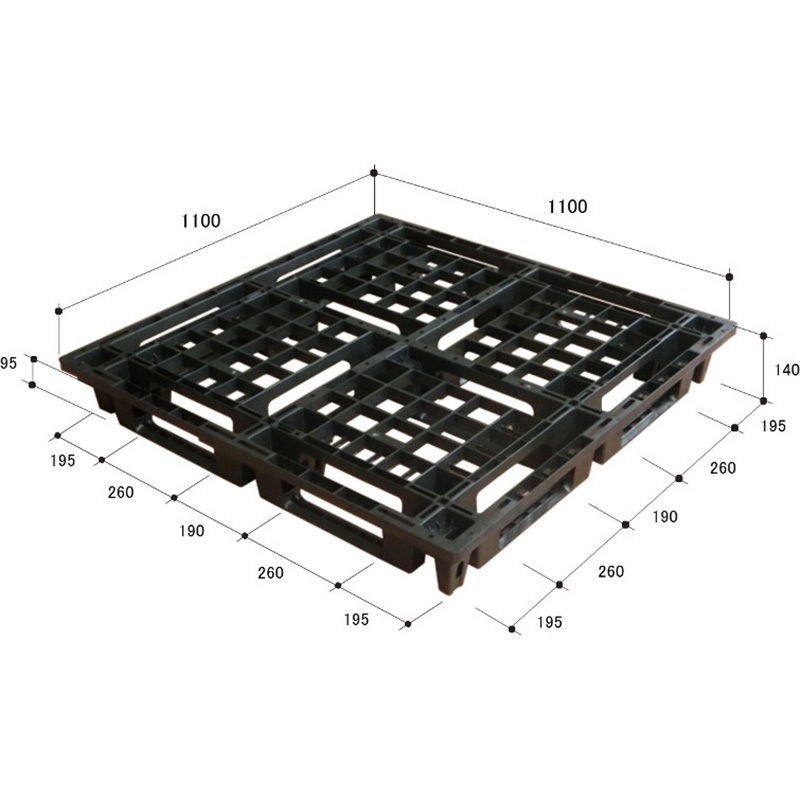 EXA-1111N 輸出梱包推奨 EXシリーズ 片面四方 日本プラパレット(NPC) ブラック色 5,113円