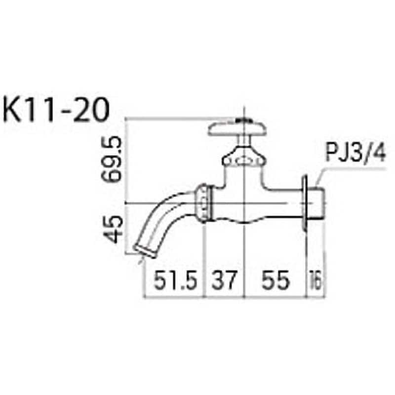 K11-20 吐水口回転形水栓 KVK 呼び径20mm - 【通販モノタロウ】