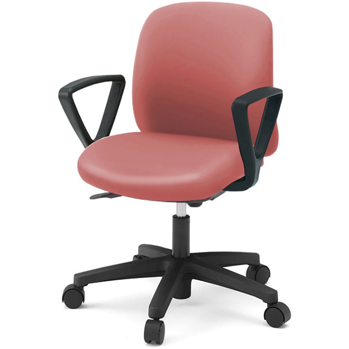 KT176DLM-T1M6 イトーキ ボニートチェア ビニールレザー張り 背裏 樹脂タイプ 固定肘付 ベースカラー ブラック ウレタンキャスター＜配送時組立サービス付＞ 1台 イトーキ 【通販モノタロウ】