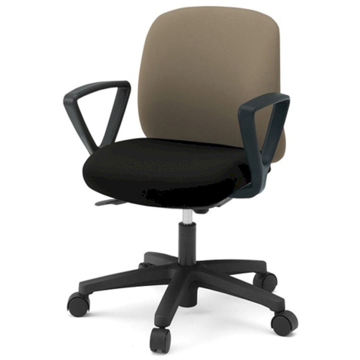 KT176PVM-T1T1Y3 イトーキ ボニートチェア 布地張り(背座コンビ張り)背裏 樹脂タイプ 固定肘付 ベースカラー ブラック ウレタンキャスター＜配送時組立サービス付＞ 1台 イトーキ 【通販モノタロウ】