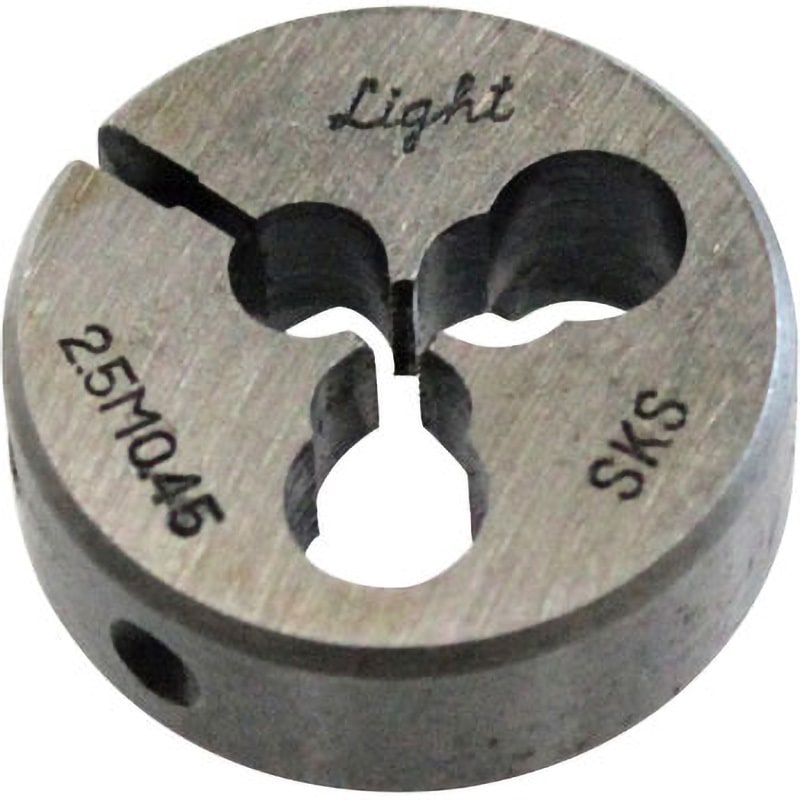 RD M2.5×0.45 丸ダイスメートルネジ(M)外径25 ライト精機 SKS2製 RD M2.5×0.45 丸ダイスメートルネジ(M)外径25 ライト精機 SKS2製