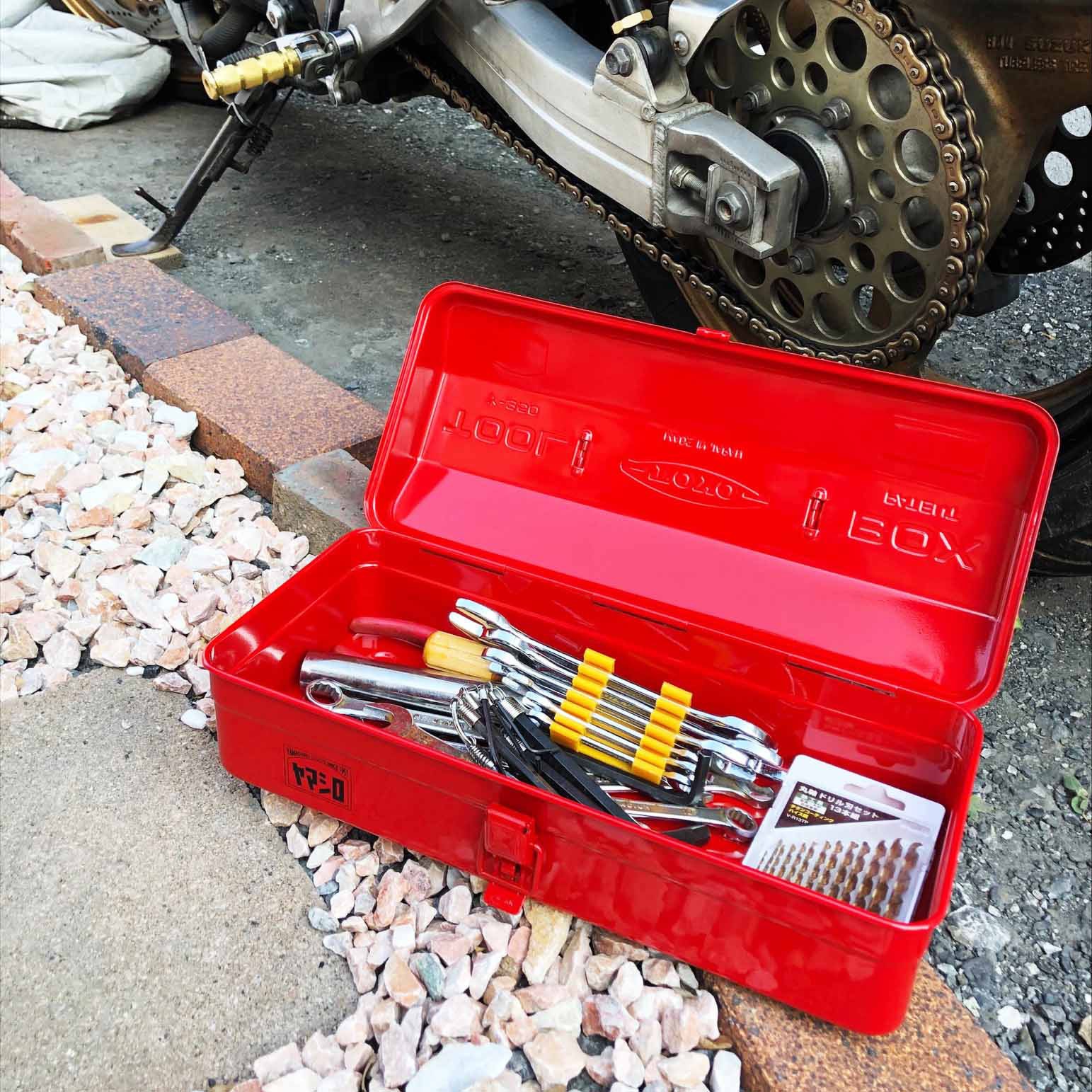 YK032RD YK-032 山型ツールボックス 山城 レッド色 【通販モノタロウ】