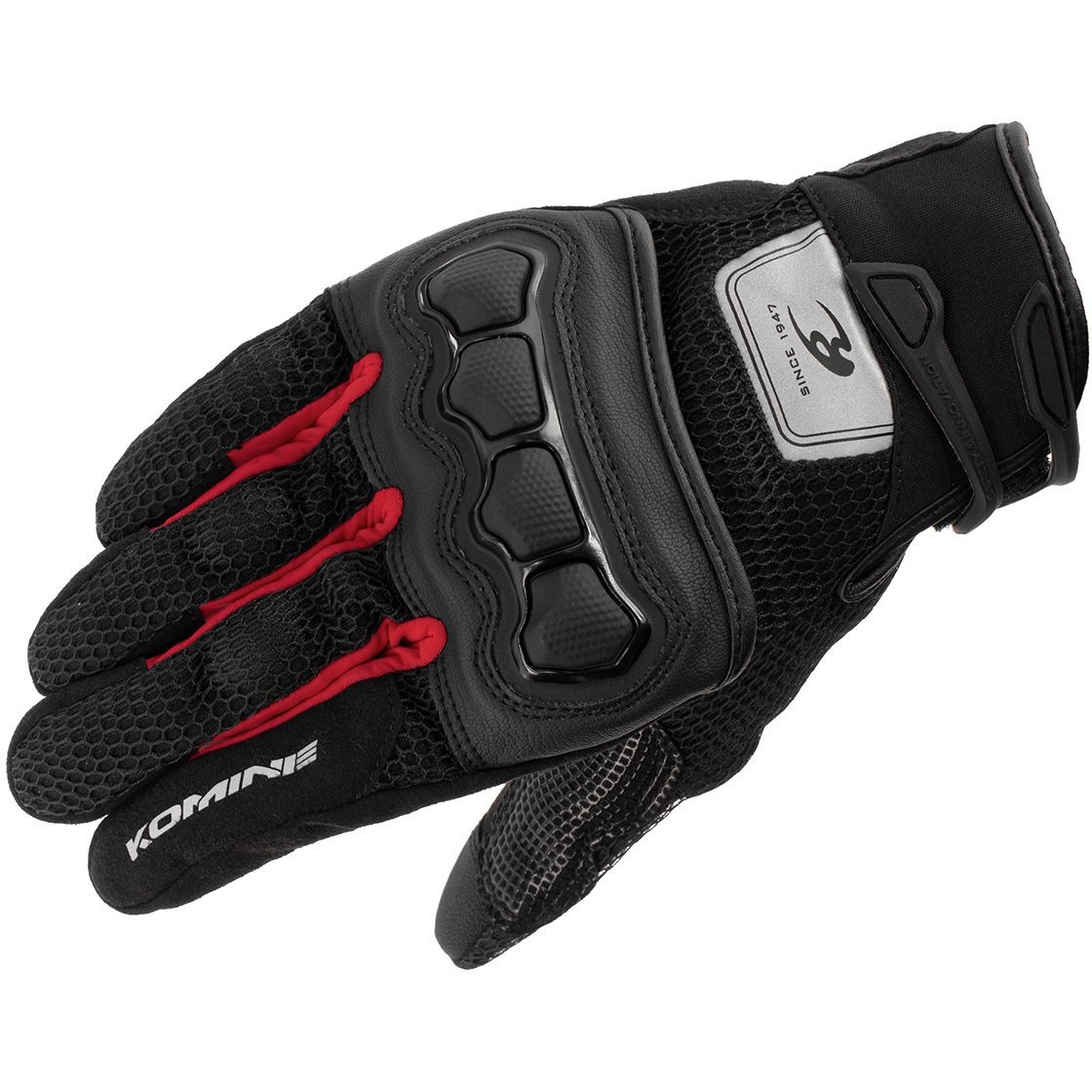 Jun-53 GK-2153 プロテクト3Dメッシュグローブ コミネ ブラック レッド色 サイズXL  Jun-53