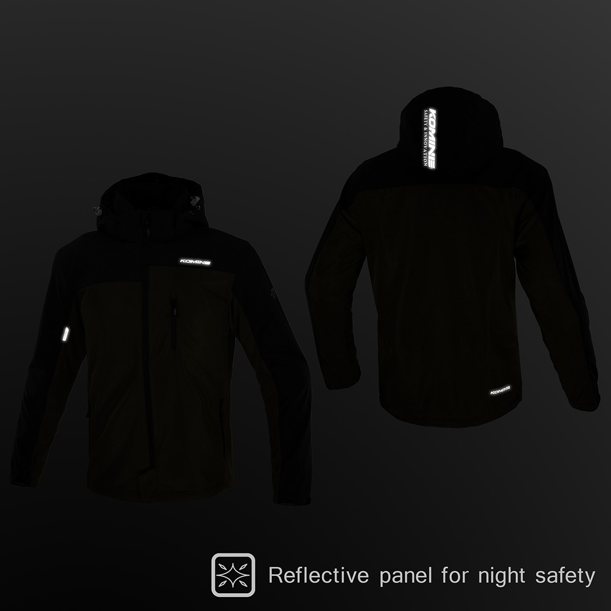 07-1143 JK-1143 プロテクトメッシュパーカーテン コミネ オリーブ色