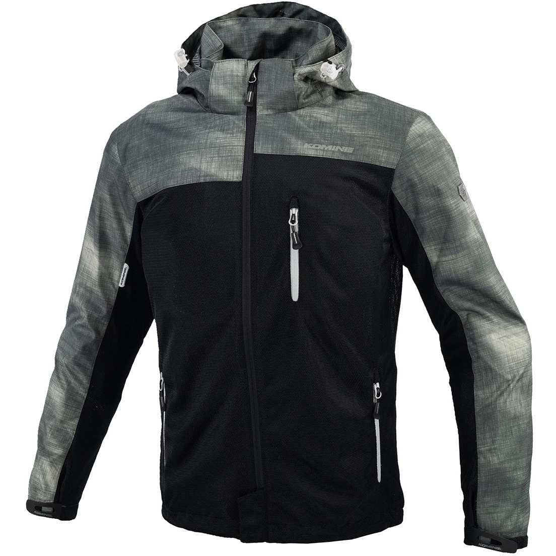 KOMINE(コミネ):JK-1143 プロテクトメッシュパーカーテン HR Black M