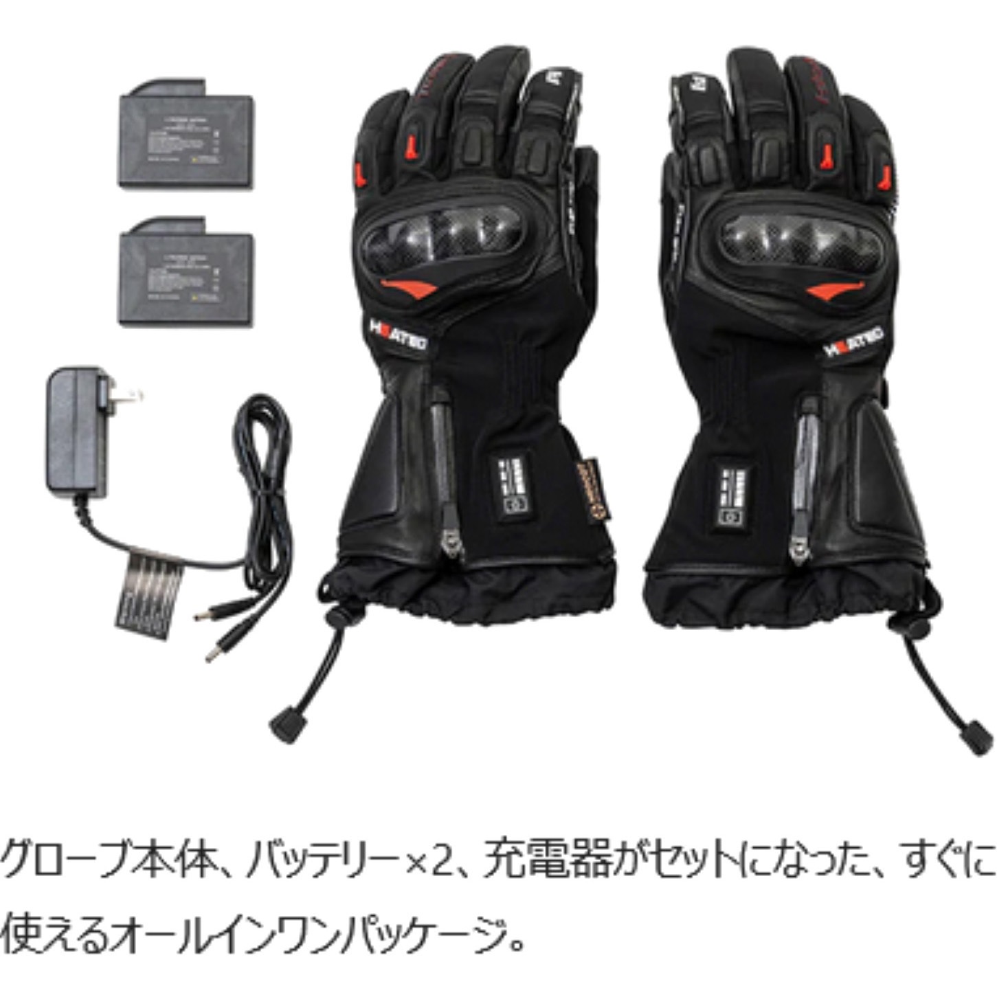 ID203BK/XL バイク用 電熱グローブ ID-203 HEAT3(ヒート3) IDEAL