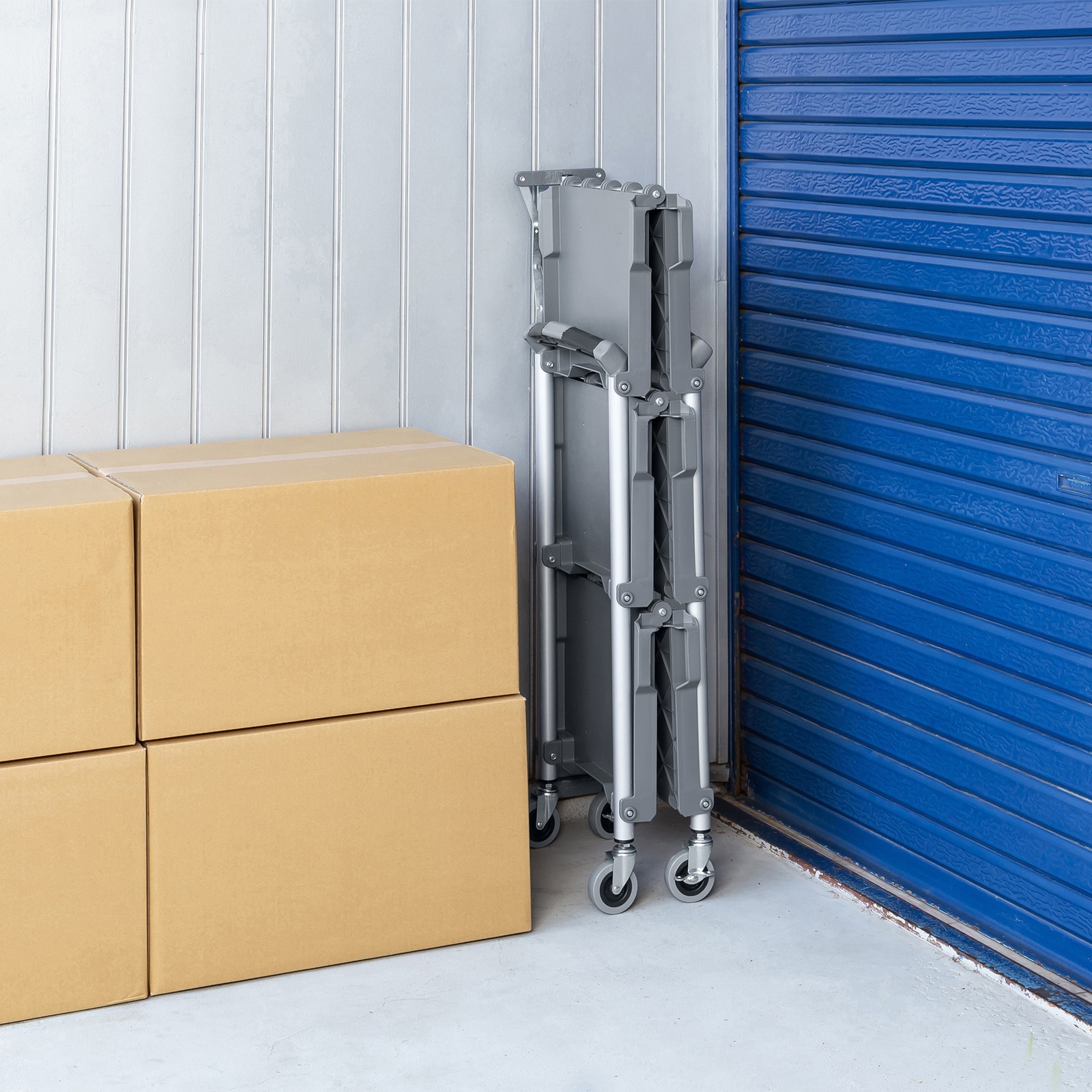 CART-FA2GY カート サンワサプライ 3段 ストッパーあり シルバー色 幅