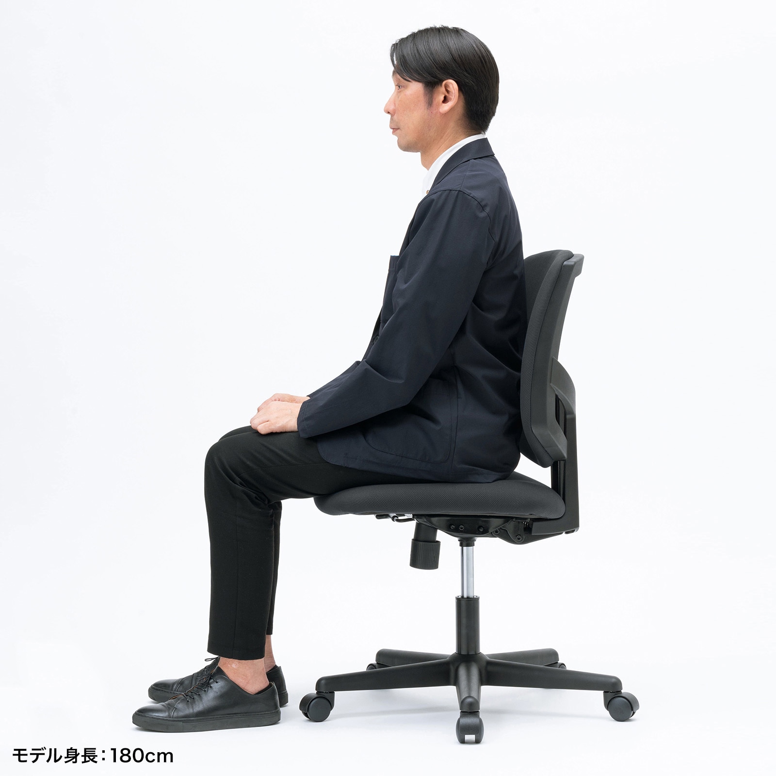 SNC-T163BK チェア サンワサプライ キャスターあり 張地:布 ブラック色