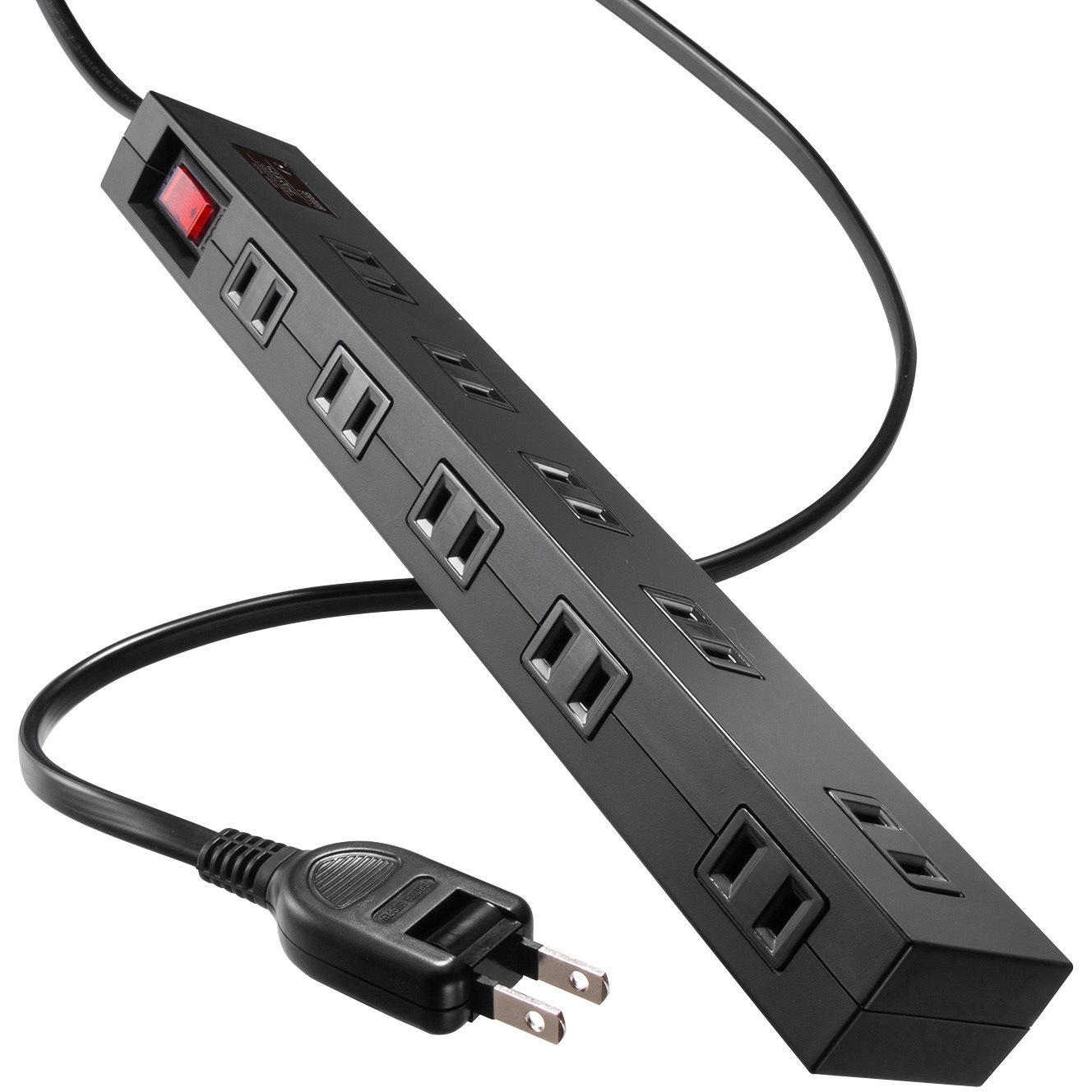 【値下げ！】中古VELOVITA TUUN 電磁波対策ペンダント【ブラック】 TAP-SP2110N-2BK 電源タップ サンワサプライ 2P 一括集中スイッチ