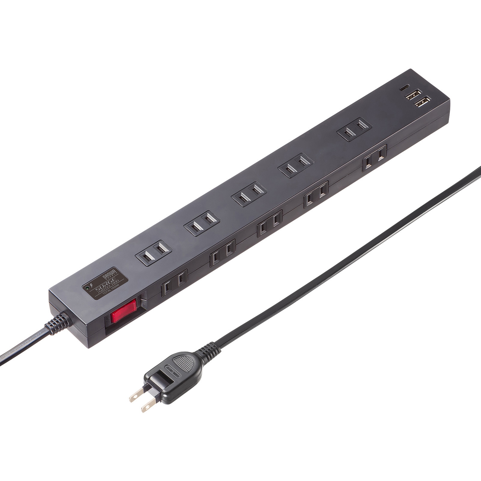 TAP-SP2110NUC-2BK 電源タップ サンワサプライ 2P 一括集中スイッチ