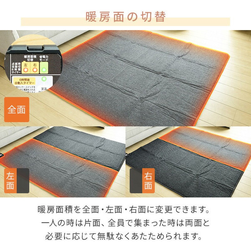 新品未使用品 YAMAZEN省エネふわふわ ホットカーペット NUMF-E304 商品情報_省エネふわふわホットカーペット（3畳） | 山善の商品