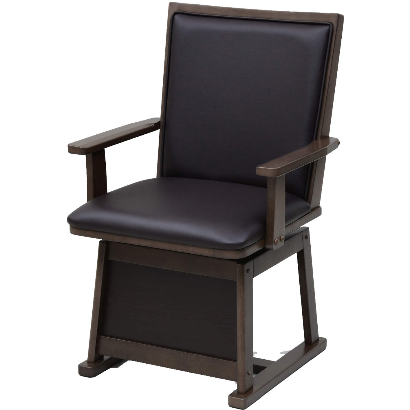 山善ダイニングこたつチェア GDC-02 GDC-021AT(DB) ダイニングこたつ用回転チェア YAMAZEN(山善) 幅54cm