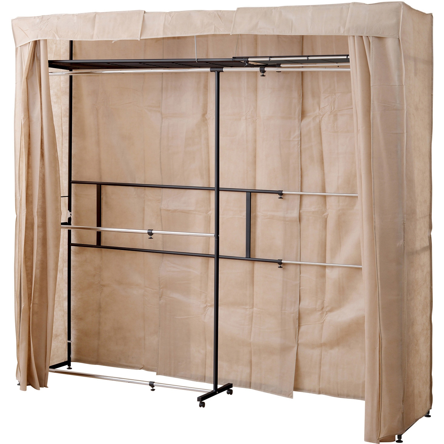 CWCH250(BR/BK) ハンガーラック カバー付き 1台 YAMAZEN(山善) 【通販モノタロウ】