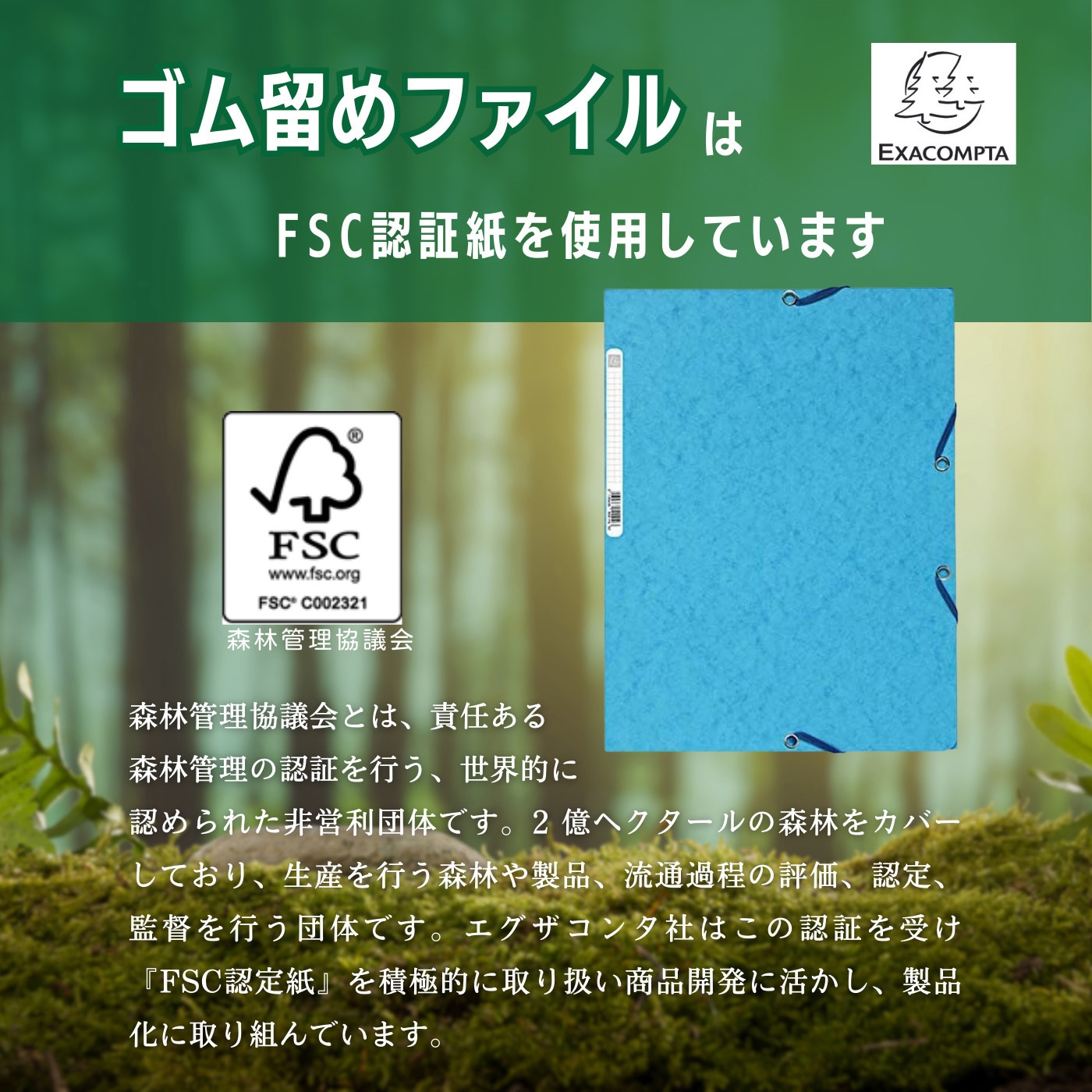 55505E A4ゴム留めファイル EXACOMPTA 縦タイプ レッド色 1冊 55505E