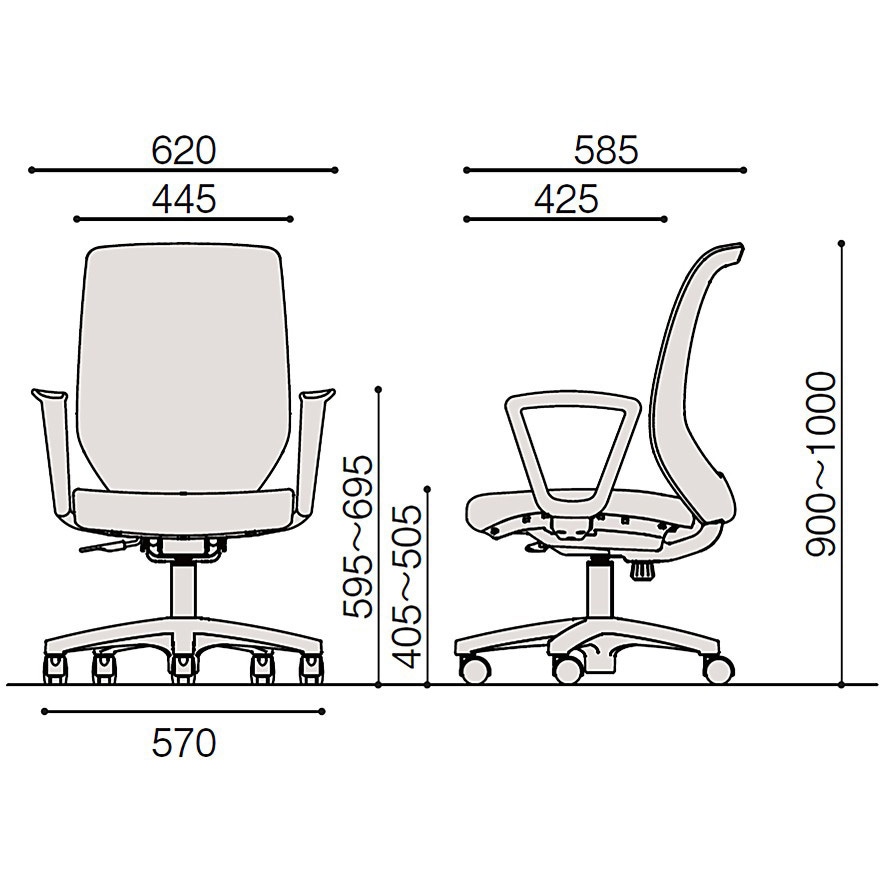 KT-256PVHT1W6T1 イトーキ コルトチェア 肘付 ハンガー付 ベースカラー ブラック＜配送時組立サービス付＞ 1台 イトーキ 【通販モノタロウ】