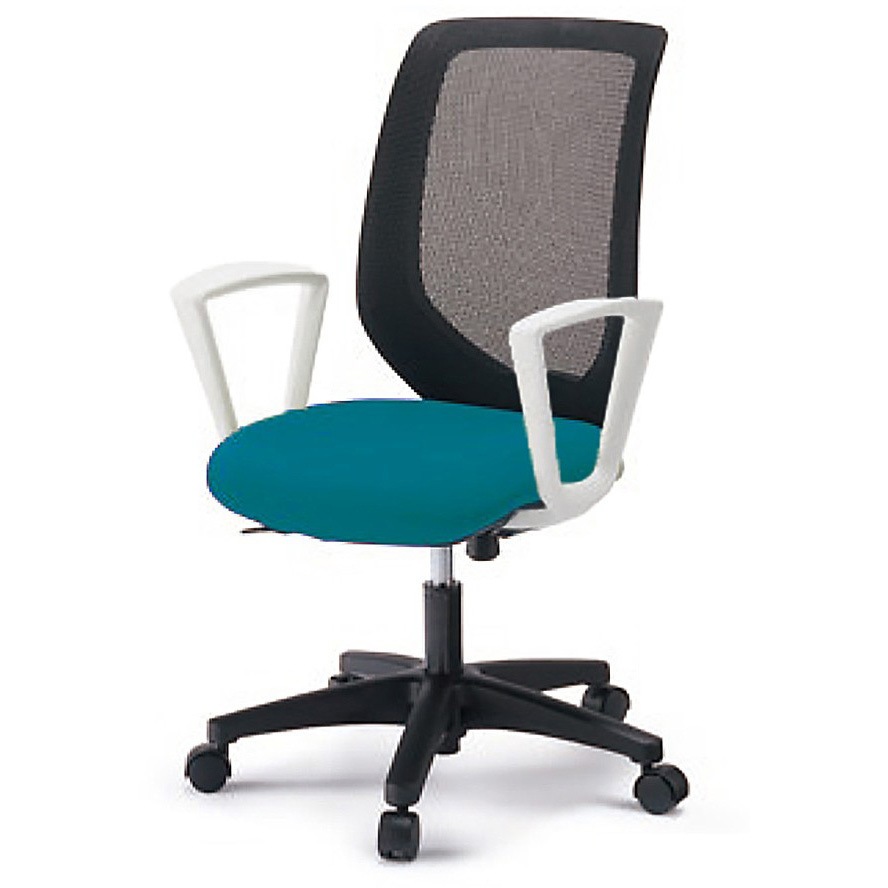 KT-256PV-W9A3T1 イトーキ コルトチェア 肘付 ベースカラー ホワイト＜配送時組立サービス付＞ イトーキ ナイロン双輪キャスター   KT-256PV-W9A3T1