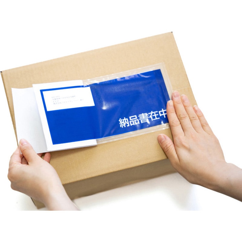PA-014T デリバリーパック 完全密封 全面糊 青 納品書在中 パピルス