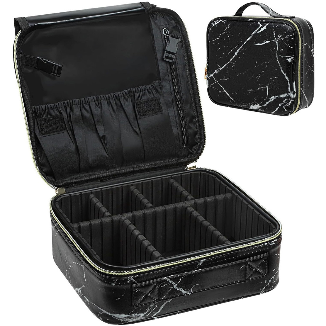 Colulu0128 メイクボックス 大容量 鏡付き 化粧ポーチ コスメ収納 1個 orivance 【通販モノタロウ】