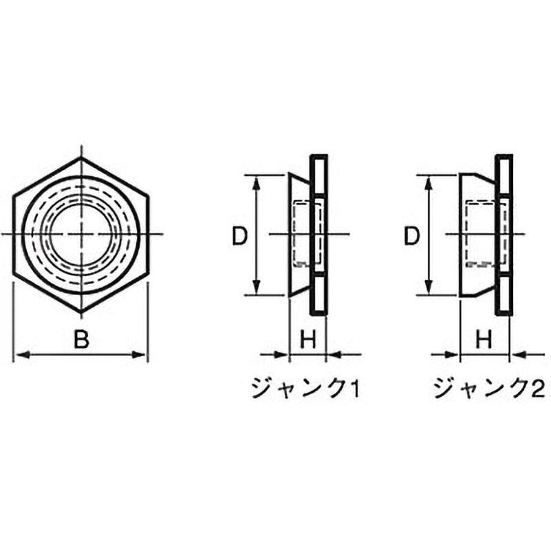 PKS-M3-2 クリンチングフラッシュナットPKS(ステンレス)(小箱) ファブ