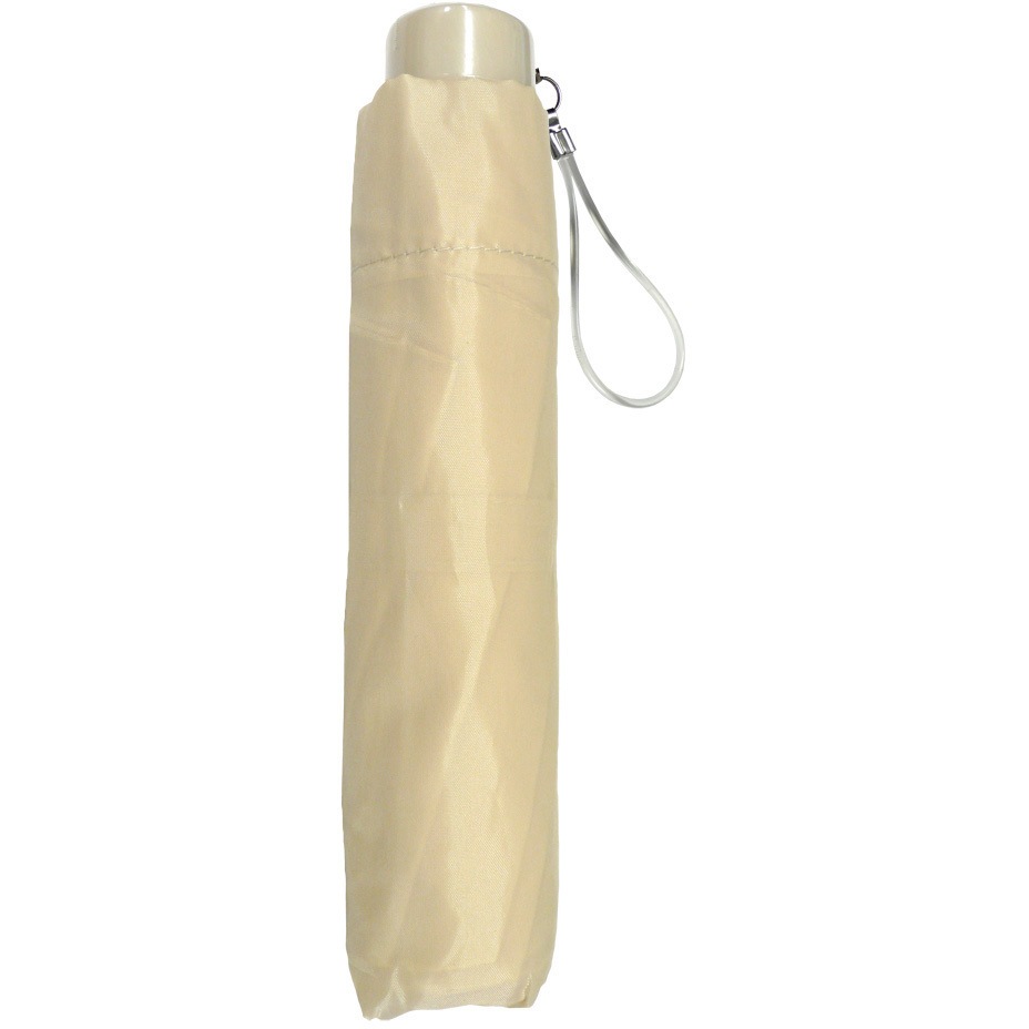 90230073 カラー軽量折り畳み傘50 丸玉工業 骨数8本 手動式仕様 ベージュ色  1セット(6本)