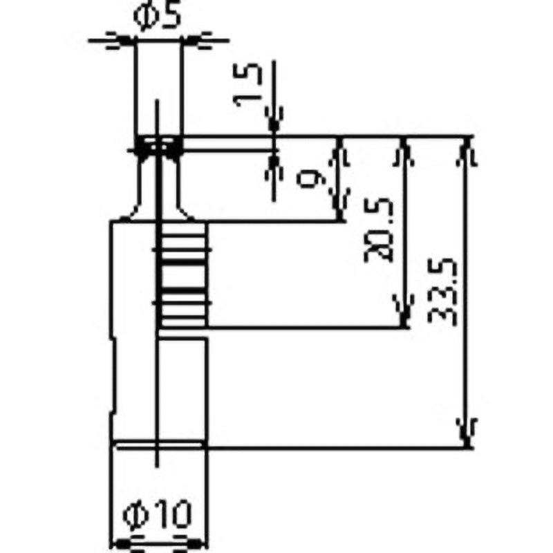 F-061 測定端子 2ヶ入 シチズンファインデバイス 測定範囲Φ5～23mm 1セット(2本) F-061