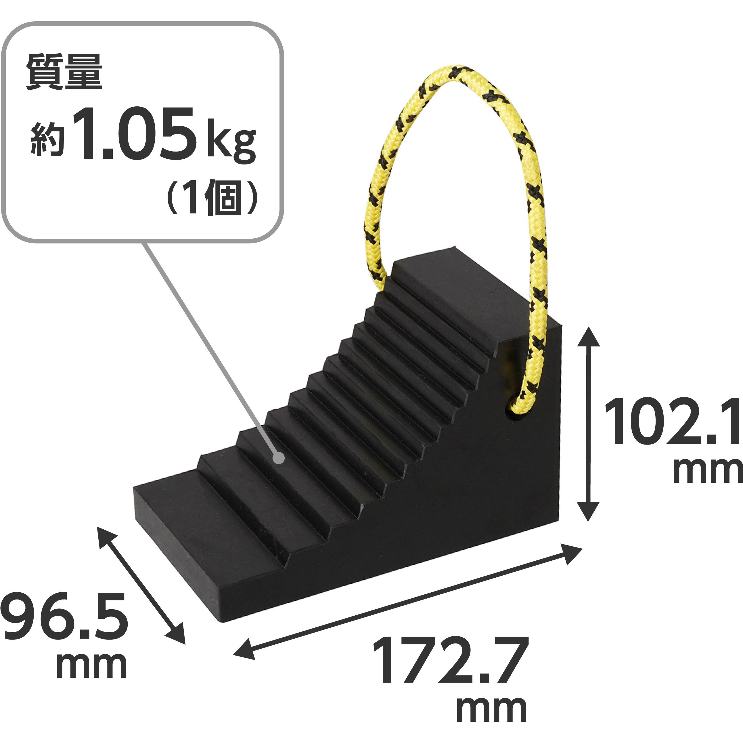 タイヤストッパー 2t車用 ゴム製 1セット(2個) モノタロウ 【通販