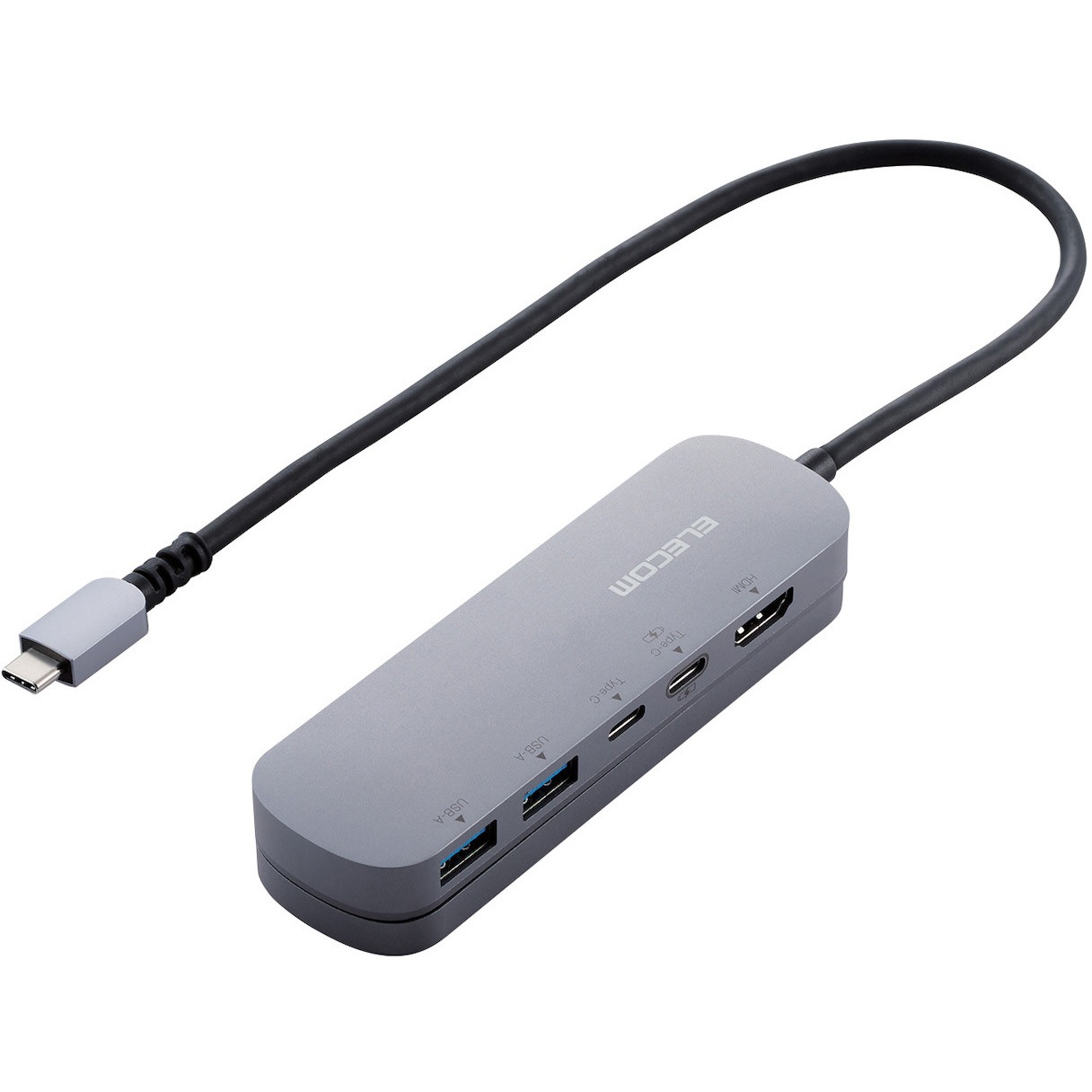 DST-C18SV TypeC ドッキングステーション ハブ 5-in-1 PD 90W出力 【Windows 11 10 macOS iPadOS 対応】 エレコム シルバー色