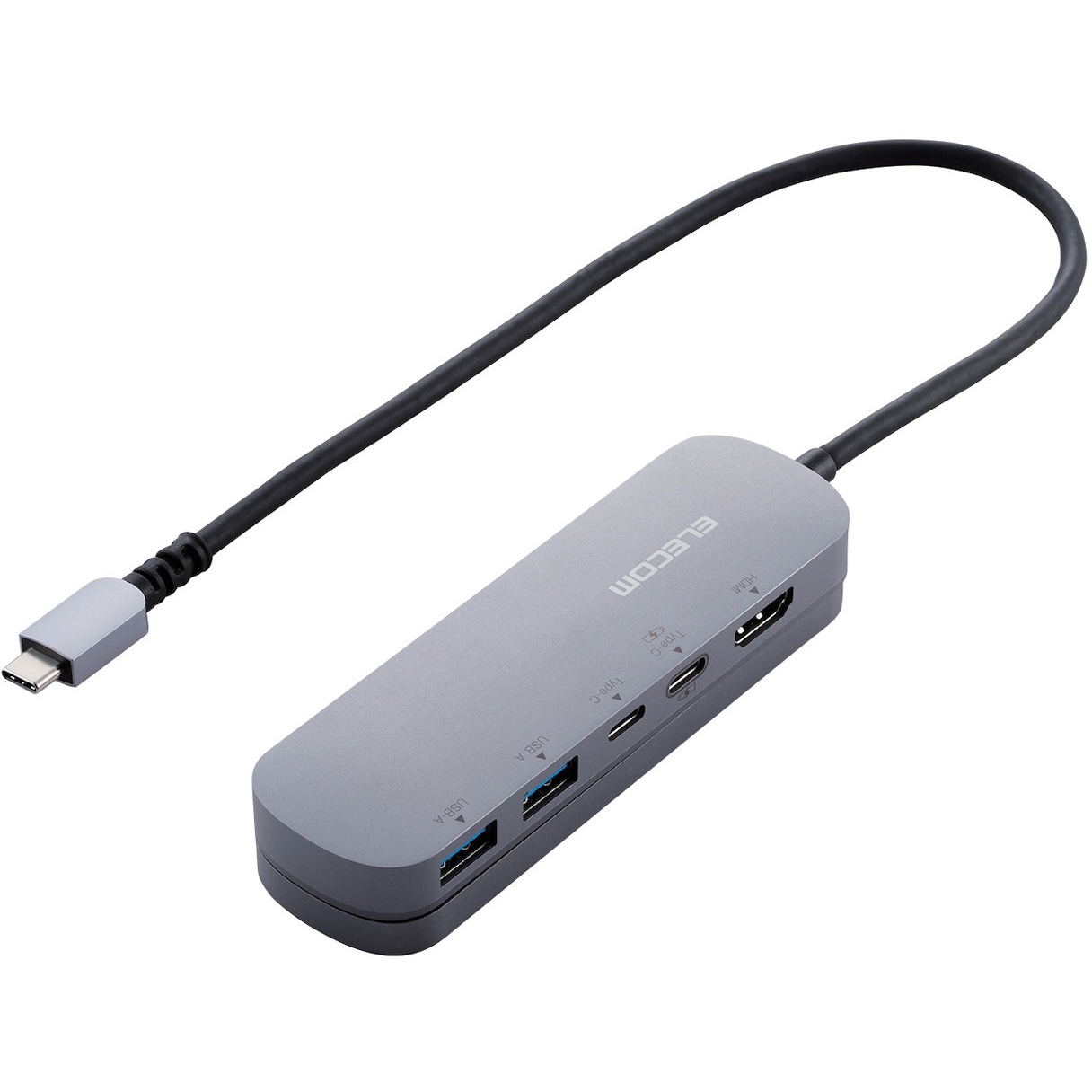 DST-C19SV/EC TypeC ドッキングステーション ハブ 5-in-1 PD 90W出力 【Windows 11 10 macOS iPadOS 対応】 エレコム シルバー色