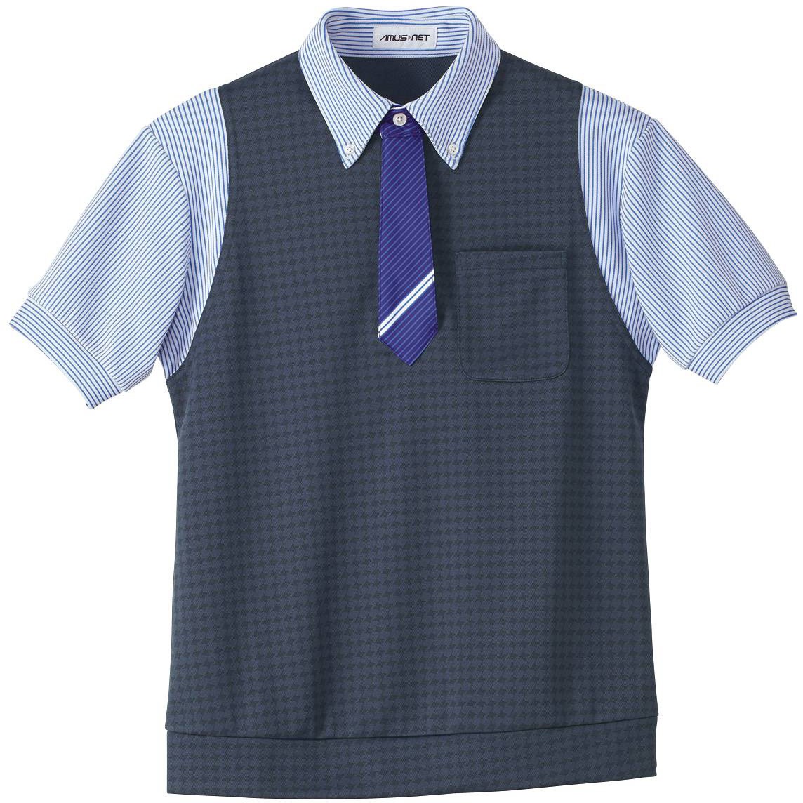 ハチヤーズ　ポロシャツ　ブルー　Ｌ　新品 5.8オンス TCポロシャツ(ポケット無し） Printstar（プリント