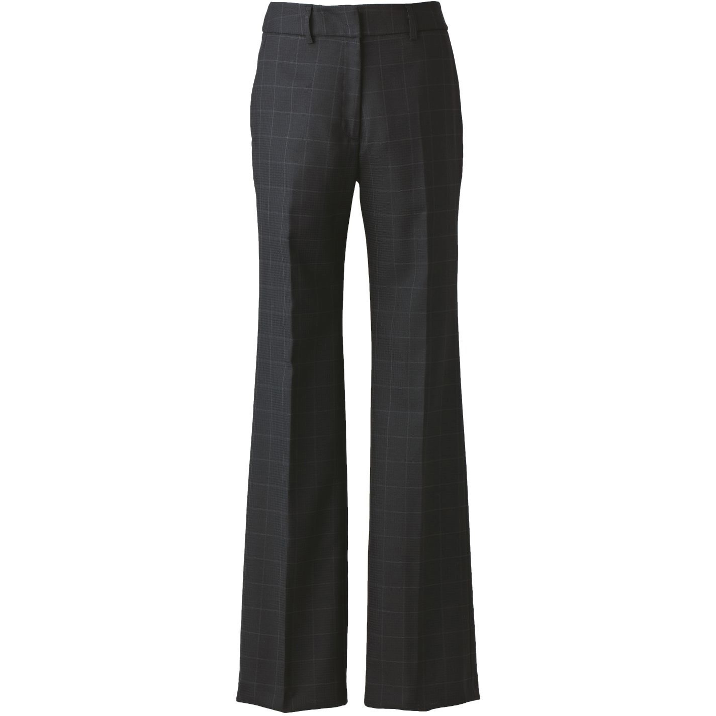 EAL530 ENJOY フレアストレートパンツ カーシーカシマ 女性 エア 千鳥 ウインドペーン