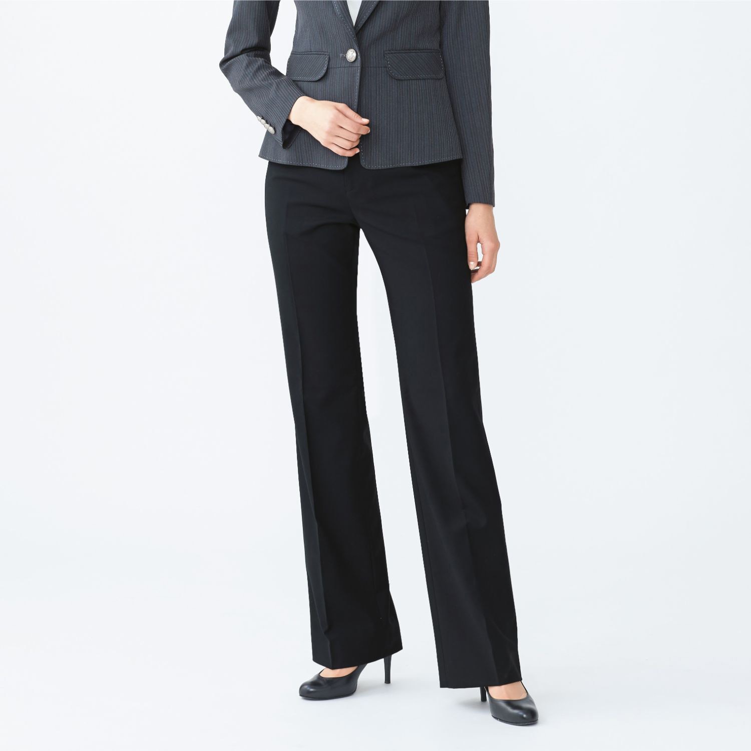 EAL656 ENJOY フレアストレートパンツ カーシーカシマ ネオソフト