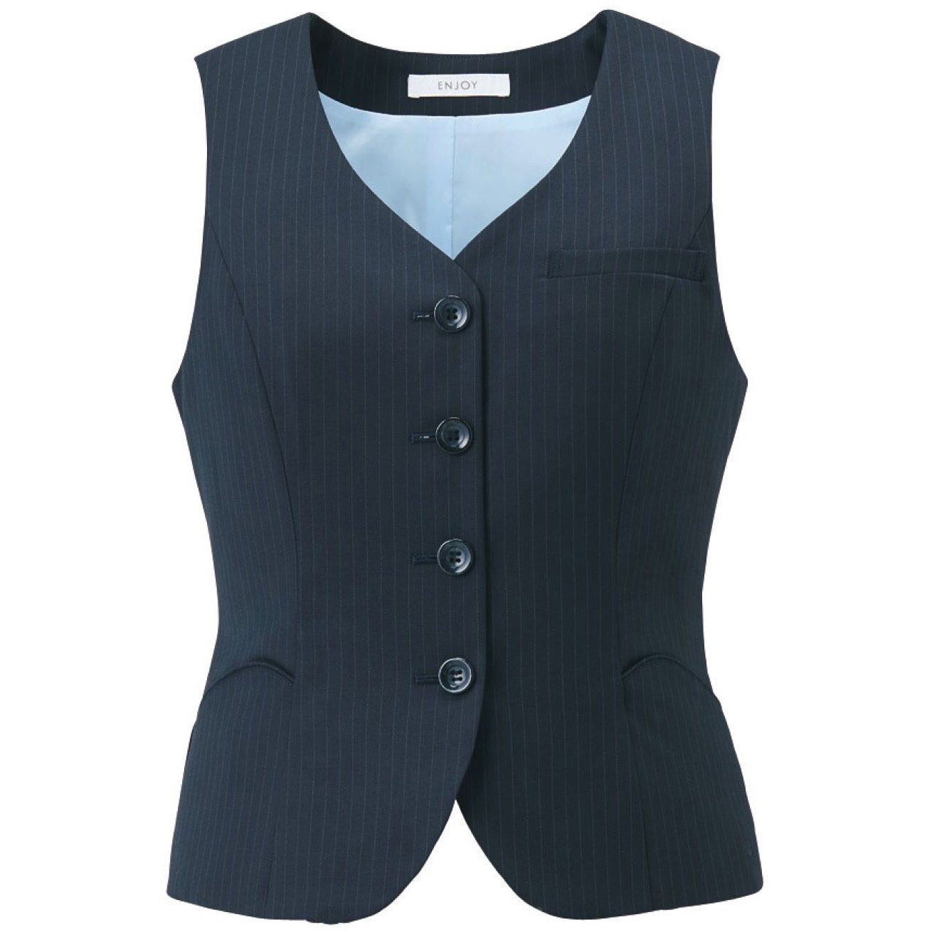 EAV712 ENJOY ベスト カーシーカシマ 女性 ハイ ストレッチ ウール